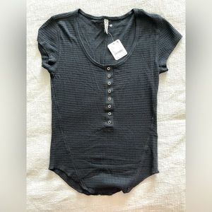 NWT Free People Intimately One Of The Girls Womens Henley Top, Size S